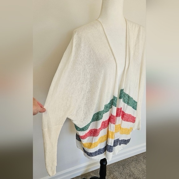 Linen hudson bay multistripe cardigan - Picture 5 of 6